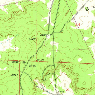 United States Geological Survey Burnt Mesa, NM (1954, 24000-Scale) digital map