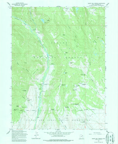 United States Geological Survey Burnt Mill Spring, UT (1965, 24000-Scale) digital map