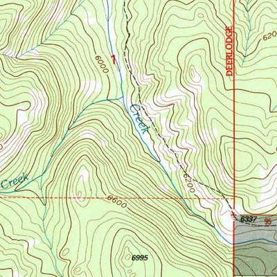 United States Geological Survey Burnt Mountain, MT (1996, 24000-Scale) digital map
