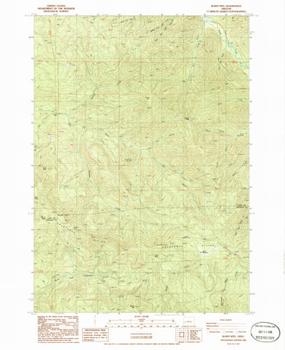 United States Geological Survey Burnt Mountain, OR (1986, 24000-Scale) digital map