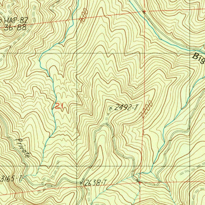 United States Geological Survey Burnt Mountain, OR (1986, 24000-Scale) digital map
