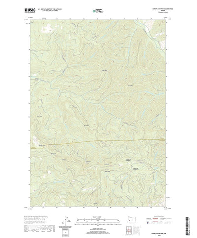 United States Geological Survey Burnt Mountain, OR (2020, 24000-Scale) digital map