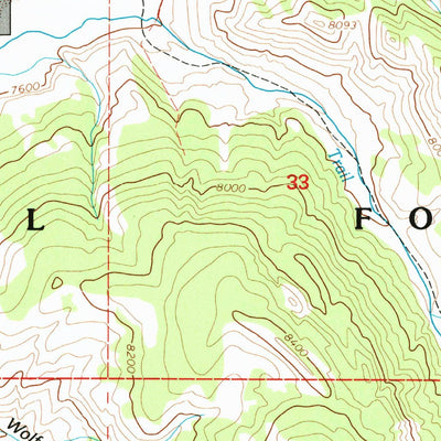 United States Geological Survey Burnt Mountain, WY (1996, 24000-Scale) digital map