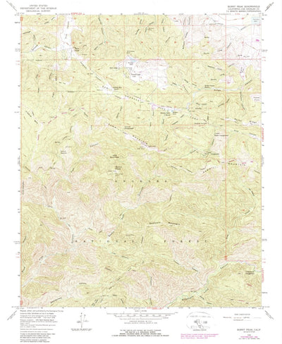 United States Geological Survey Burnt Peak, CA (1958, 24000-Scale) digital map