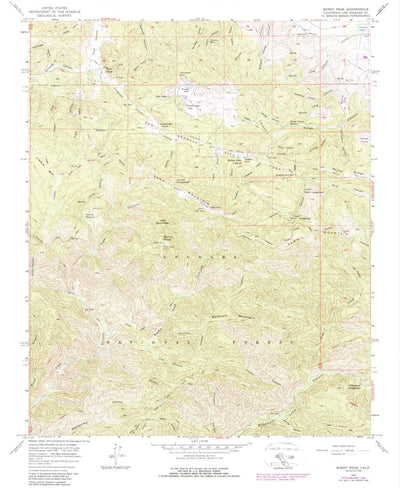 United States Geological Survey Burnt Peak, CA (1958, 24000-Scale) digital map