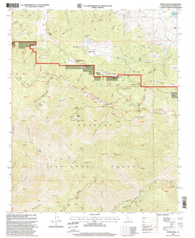 United States Geological Survey Burnt Peak, CA (1995, 24000-Scale) digital map