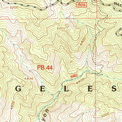 United States Geological Survey Burnt Peak, CA (1995, 24000-Scale) digital map