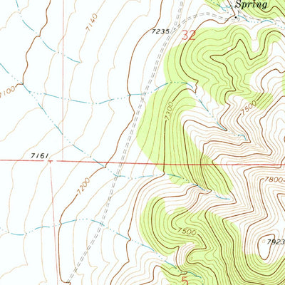 United States Geological Survey Burnt Peak, UT (1971, 24000-Scale) digital map