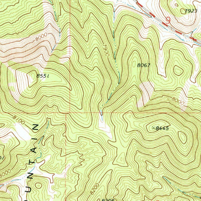 United States Geological Survey Burnt Peak, UT (1971, 24000-Scale) digital map