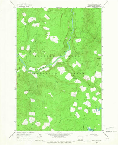 United States Geological Survey Burnt Peak, WA (1965, 24000-Scale) digital map