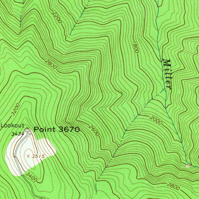 United States Geological Survey Burnt Peak, WA (1965, 24000-Scale) digital map