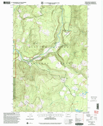 United States Geological Survey Burnt Peak, WA (1998, 24000-Scale) digital map
