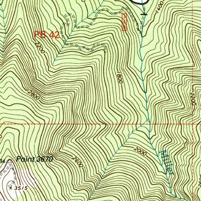 United States Geological Survey Burnt Peak, WA (1998, 24000-Scale) digital map