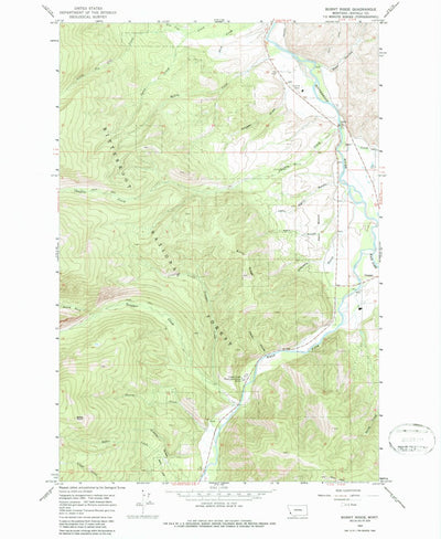 United States Geological Survey Burnt Ridge, MT (1964, 24000-Scale) digital map
