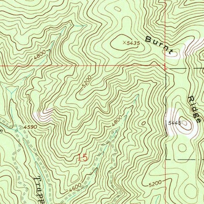 United States Geological Survey Burnt Ridge, MT (1964, 24000-Scale) digital map