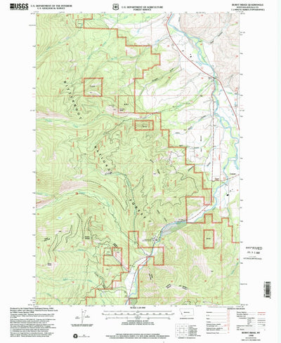 United States Geological Survey Burnt Ridge, MT (1998, 24000-Scale) digital map