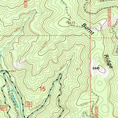 United States Geological Survey Burnt Ridge, MT (1998, 24000-Scale) digital map
