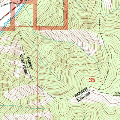 United States Geological Survey Burnt Ridge, MT (1998, 24000-Scale) digital map
