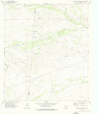 United States Geological Survey Burnt Spring Hills SE, TX (1973, 24000-Scale) digital map