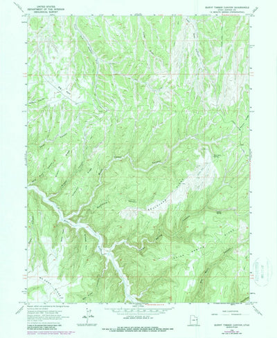 United States Geological Survey Burnt Timber Canyon, UT (1966, 24000-Scale) digital map