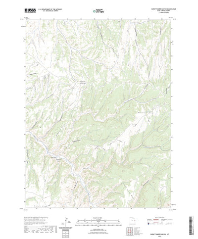United States Geological Survey Burnt Timber Canyon, UT (2023, 24000-Scale) digital map