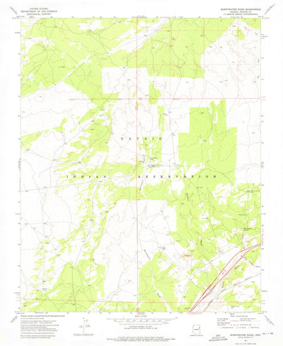 United States Geological Survey Burntwater Wash, AZ (1971, 24000-Scale) digital map