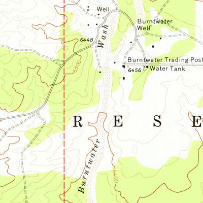 United States Geological Survey Burntwater Wash, AZ (1971, 24000-Scale) digital map