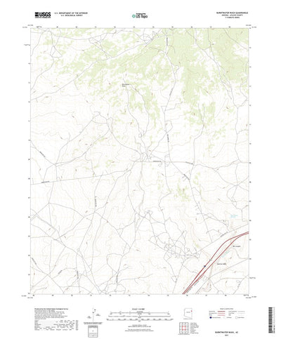 United States Geological Survey Burntwater Wash, AZ (2021, 24000-Scale) digital map