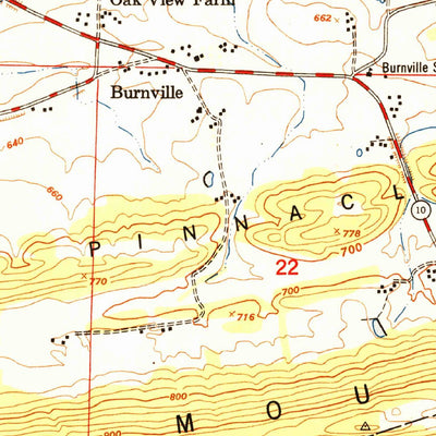 United States Geological Survey Burnville, AR (1951, 24000-Scale) digital map