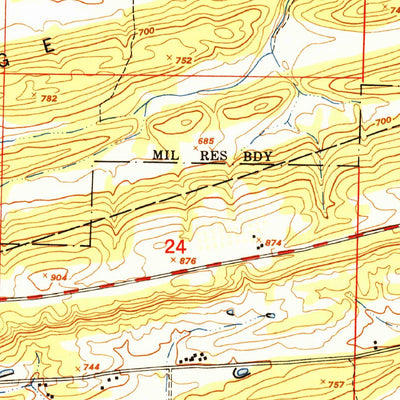 United States Geological Survey Burnville, AR (1951, 24000-Scale) digital map