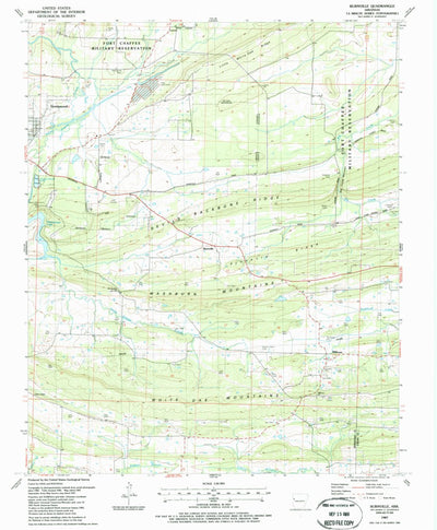 United States Geological Survey Burnville, AR (1987, 24000-Scale) digital map