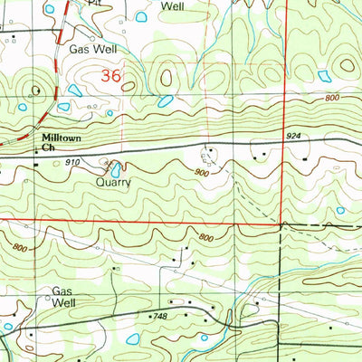 United States Geological Survey Burnville, AR (1987, 24000-Scale) digital map