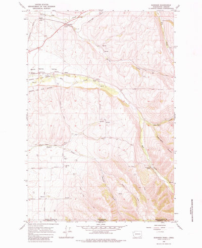 United States Geological Survey Buroker, WA-OR (1966, 24000-Scale) digital map