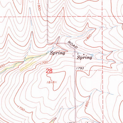 United States Geological Survey Buroker, WA-OR (1966, 24000-Scale) digital map