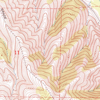 United States Geological Survey Buroker, WA-OR (1966, 24000-Scale) digital map