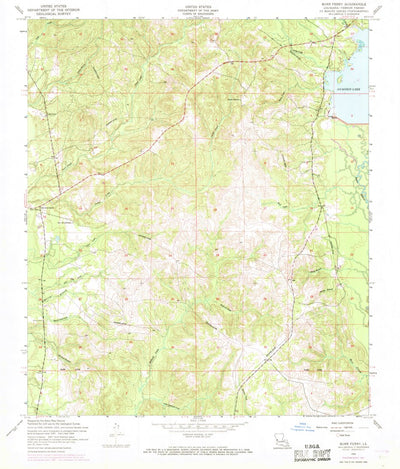 United States Geological Survey Burr Ferry, LA (1954, 24000-Scale) digital map