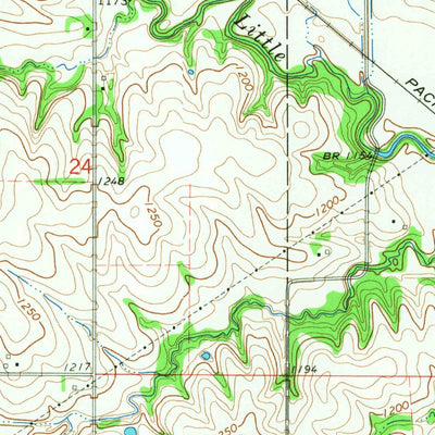 United States Geological Survey Burr, NE (1966, 24000-Scale) digital map