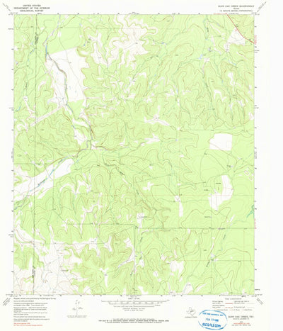 United States Geological Survey Burr Oak Creek, TX (1970, 24000-Scale) digital map