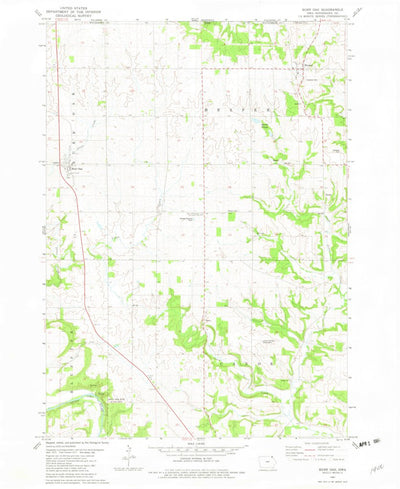 United States Geological Survey Burr Oak, IA (1981, 24000-Scale) digital map