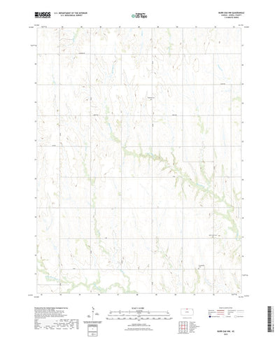 United States Geological Survey Burr Oak NW, KS (2022, 24000-Scale) digital map