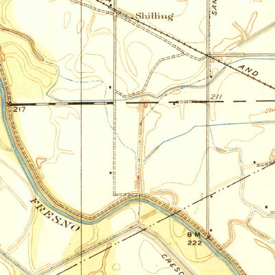 United States Geological Survey Burrel, CA (1927, 31680-Scale) digital map