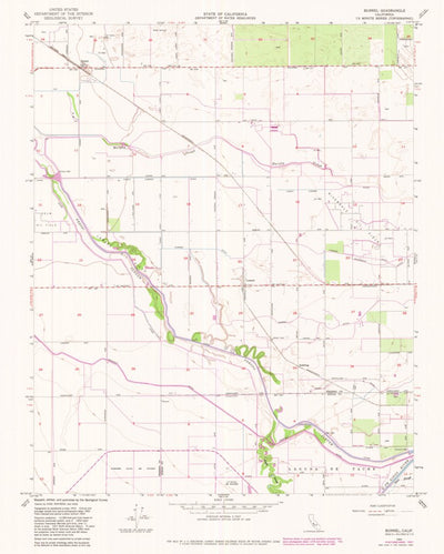 United States Geological Survey Burrel, CA (1954, 24000-Scale) digital map
