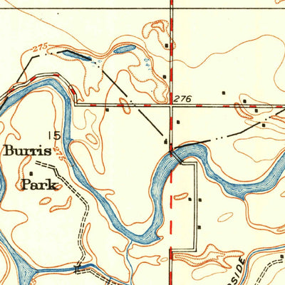 United States Geological Survey Burris Park, CA (1950, 24000-Scale) digital map