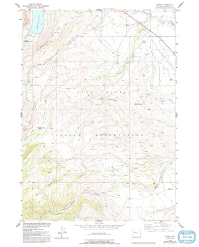 United States Geological Survey Burris, WY (1952, 24000-Scale) digital map
