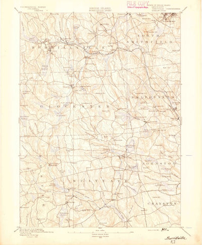 United States Geological Survey Burriville, RI (1894, 62500-Scale) digital map
