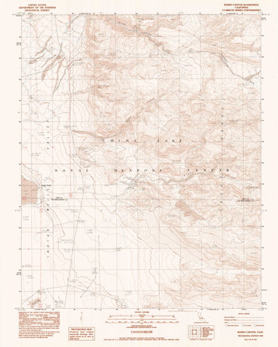 United States Geological Survey Burro Canyon, CA (1982, 24000-Scale) digital map