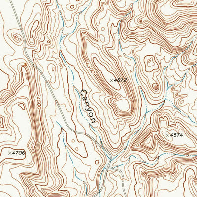 United States Geological Survey Burro Canyon, TX (1973, 24000-Scale) digital map