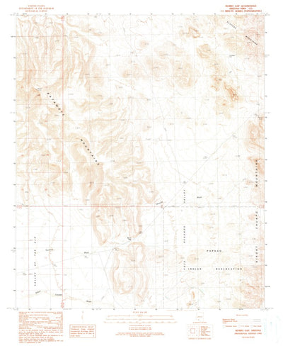 United States Geological Survey Burro Gap, AZ (1990, 24000-Scale) digital map