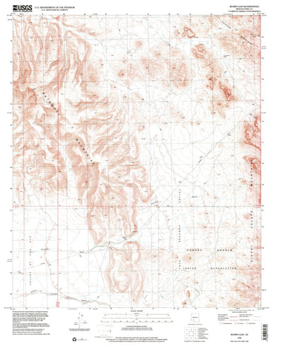 United States Geological Survey Burro Gap, AZ (1996, 24000-Scale) digital map