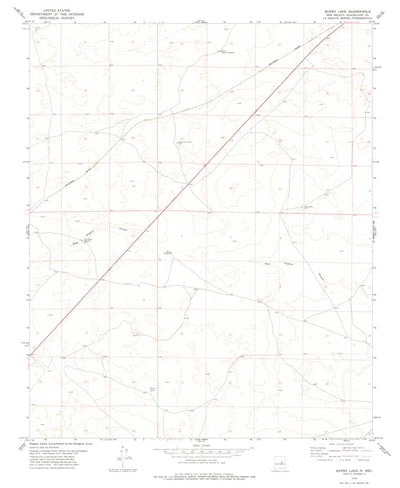 United States Geological Survey Burro Lake, NM (1978, 24000-Scale) digital map